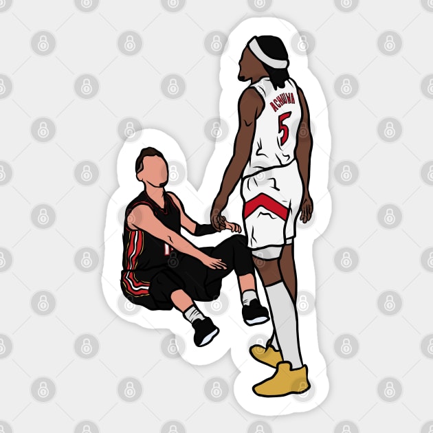 Tyler Herro Calls Achiuwa Too Small Sticker by rattraptees